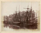 Photograph from Edinburgh Calotype Club album  -  Volume 2, Page 65  -  Boats Moored at Leith