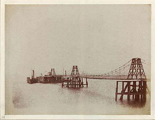 Photograph from Edinburgh Calotype Album  -  Volume 2, Page 95  -  Chain Pier