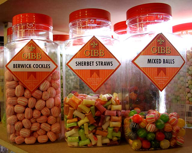 Edinburgh Recollections  -  Sweets  -  Berwick Cockles, Sherbet Straws and Mixed Balls