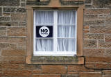 Photos taken in Edinburgh on voting day in the  Scottish Indepemdence Referendum on 18 September 2014  -  'No' Campaign Poster at Grange