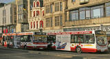 Route 30 + 22 buses in Princes Street  -  November 2005