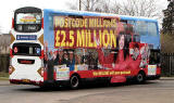 Lothian Buses  -  'All OverAdverts' on buses  -  Bus 775  -  Postcode Lottery Advert