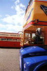 Waverley Bridge  -  Vintage Tour Bus and Britannia Tour Bus