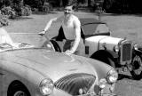 Bill Baxter with Austin Healey and 1939 Austin 7