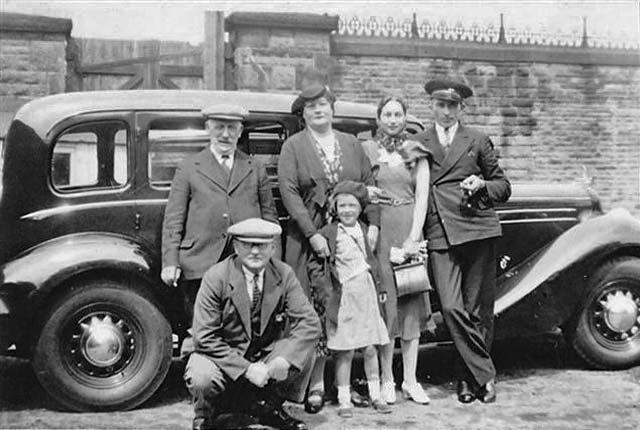The Leckie Family and Chauffeur and Car, around 1937