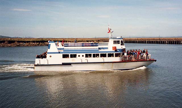 Spirit of Fife  -  sailing out of Granton Harbour for Burntisland, 1991