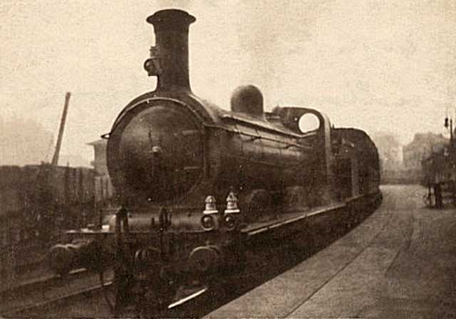 A  North British Railway engine, Probably at Musselburgh Station, near Edinburgh - around 1895