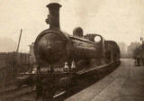 A  North British Railway engine, possibly at Musselburgh, near Edinburgh, around 1895