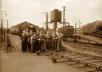 Ten railway cleaners  -  Photograph probably taken in the 1950s