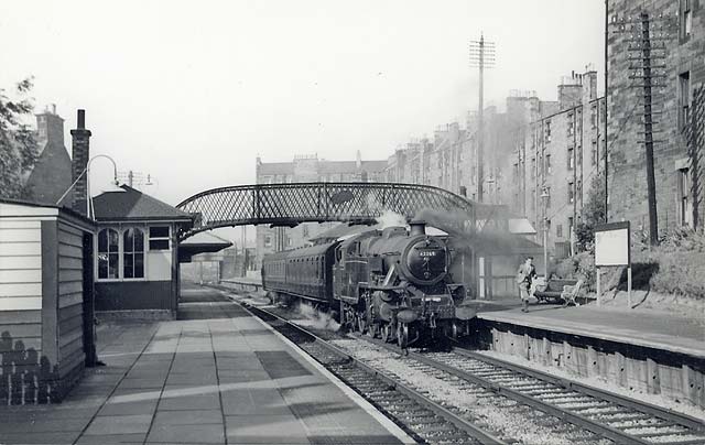 Railways  -  Freight Train at Merchiston Station, Edinburgh  -  1953