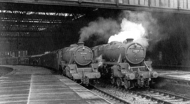 Trains about to depart from Princes Street Station  -  October 21, 1963