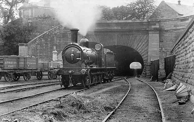 An engine emerges from the southern end of Rodney Street Tunnel  -  1904 