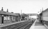 Railway photos  -  Prestonpans, East Lothian, looking east  -  April 22, 1955