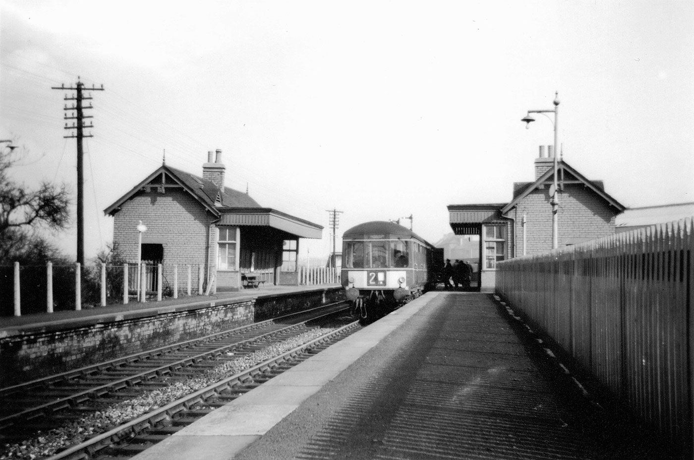 Piershill Station,Edinburgh,  looking east  -  early-1964
