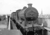 A steam-hauled train on Lothian Line above Portobello - now site of the Sir Harry Lauder Road
