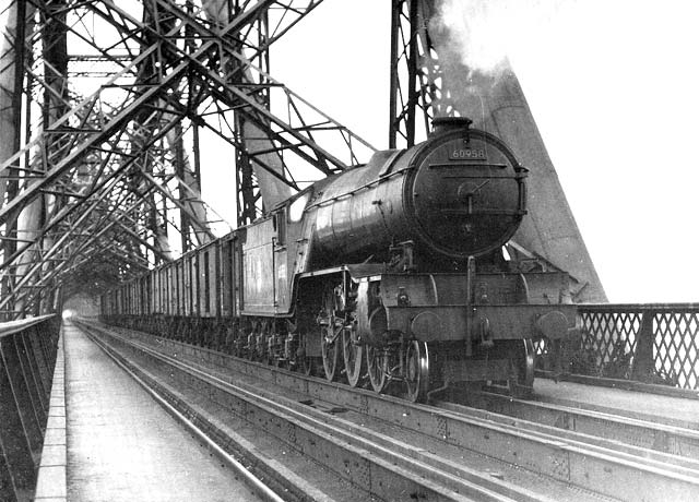 A Fish Train crosses the Forth Bridge  -  1950s