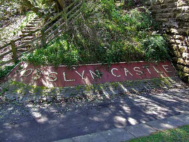 Rosslyn Castle Station  -  Station Name on the Platform  -  2008