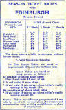 Season Tickets for the Train Service from Edinburgh Princes Street station to Leith (North) station  -  1960
