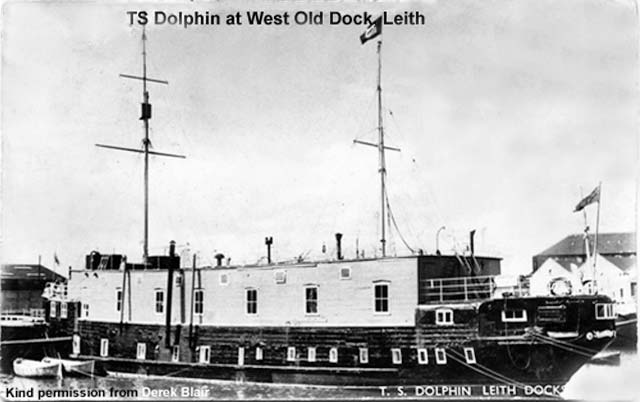 The Training Ship, TS Dolphin at West Old Dock, Leith