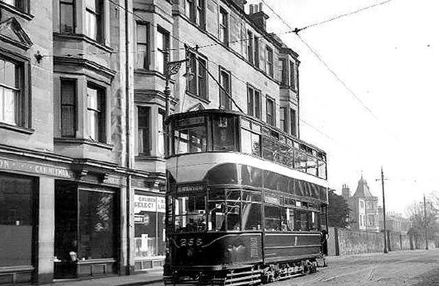 Tram at Church Hill, 1952