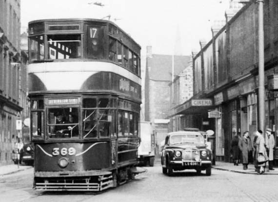 Tram at the Foot of Leath Walk  -  travelling towards Newhaven and Granton