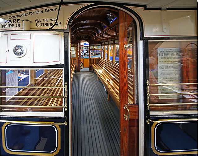 Edinburgh Street Tramway Copany  -  Horse-drawn Tram  -  Restored 2012  -Seen here at Lathalmond Vintage Bus Museum, August 2013