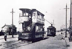 Trams at Joppa - where the Edinburgh Cable Cars met the Musselburgh Electric Trams