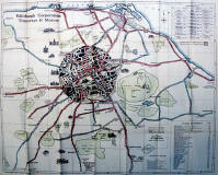 Edinburgh Corporation Transport Department  -  Map to Tram and Bus Routes  -  1928