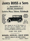 Advert on 1926 Transport Map  -  Cars for sale and to hire