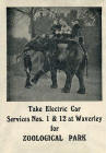 Advert on 1926 Transport Map  -  Elephant Rides at Edinburg Zoological Park