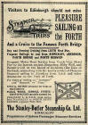 Advert on 1926 Transport Map  -  Pleasure Sailings on the Forth