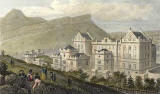Engraving from 'Modern Athens'  -  hand-coloured  -  Bridewell and Arthur's Seat