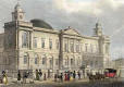 Engreaving in 'Modern Athens'  -  hand-coloured  -  Register House at the East End of Princes Street