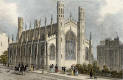 Engraving from'Modern Athens'  -  hand-coloured  -  St Paul's Church in York Place