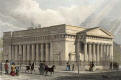 Engraving from 'Modern Athens'  -  hand-coloured  -  The Royal Institution