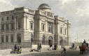 Engraving from 'Modern Athens'  -  hand-coloured  -  The Bank of Scotland Head Office