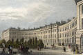 Engraving from 'Modern Athens'  -  hand-coloured  -  Ainslie Place