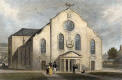 Engraving from 'Modern Athens'  -  hand-coloured  -  Canongate Church