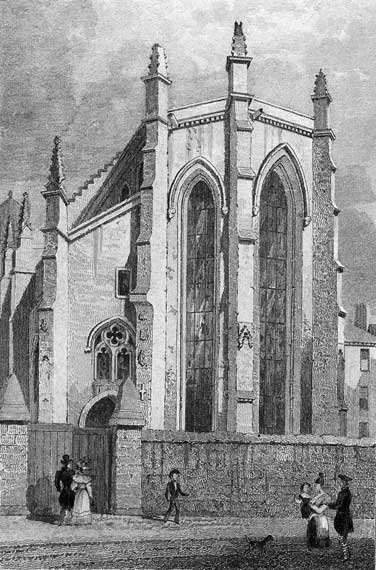 Engraving in 'Modern Athens'  -  published 1829  -  Trinity Chapel