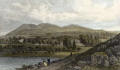 Engraving in 'Modern Athens'  -  hand-coloured  -  The Pentland Hills