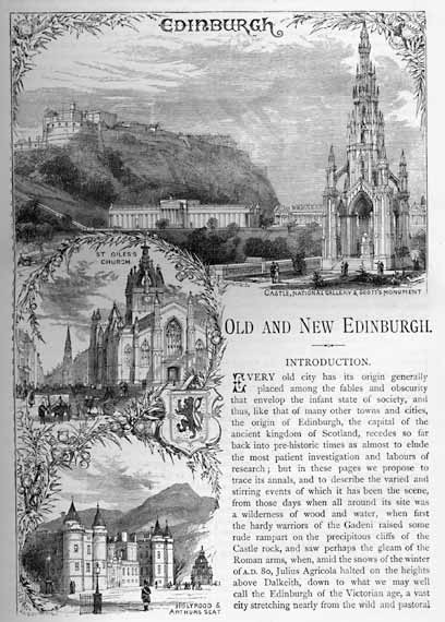 Opening page of 'Old & New Edinburgh'  -  published 1890