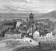Engraving from 'Old & New Edinburgh'  -  Edinburgh from the King's Bastion at the Castle  -  1825