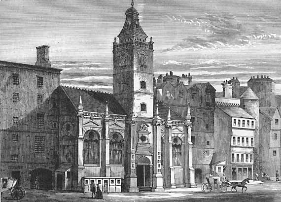 Engraving in 'Old & New Edinburgh  -  The Tron Church