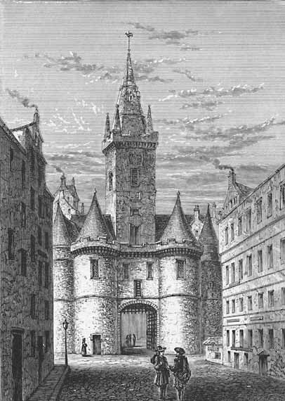 Engraving from 'Old & New Edinburgh'  -  The Nether Bow Port