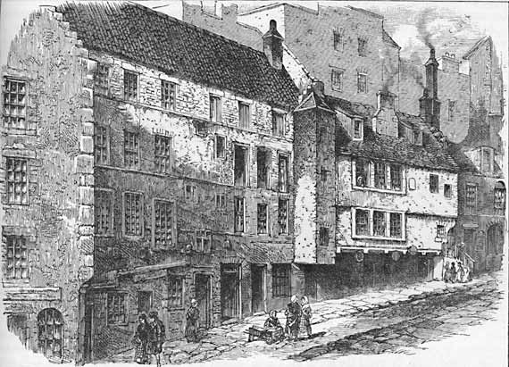 Engraving in 'Old & New Edinburgh'  -  West Bow