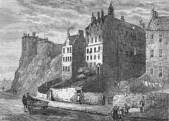 Engravings  -  Edinburgh Castle from Johnston Terrace