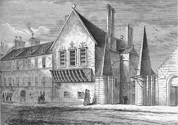 Engraving from 'Old & New Edinburgh'  - Moray House