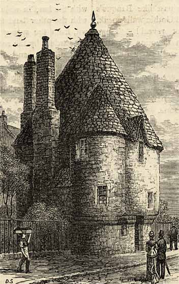 Engraving from "Old & New Edinburgh"  -  Queen Mary's Bath House
