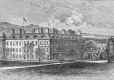 Engraving from 'Old & New Edinburgh'  -  Holyrood Palace and Abbey from the south-east