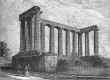 Engraving from 'Old & New Edinburgh'  -  The National Monument on Calton Hill